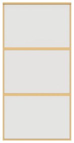 aranyszínű ESG tejüveg és alumínium tolóajtó 102,5 x 205 cm