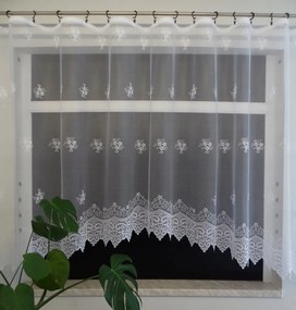 Mg Függöny Fehér Ív 450x145 kész Miracle szalaggal lengyel