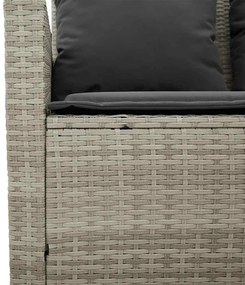 2 személyes polyrattan kerti kanapé asztallal&amp;párnával