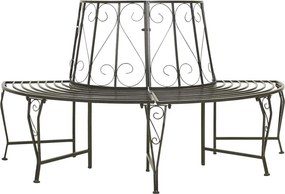 vidaXL fa köré építhető félkör alakú acélpad 160 cm