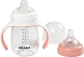Béaba 2 az 1-ben Tanuló cumisüveg 210 ml - Sötét rózsaszín