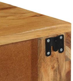 tömör akácfa falra szerelhető TV-szekrény 80x30x19 cm
