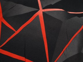 Pamut ágynemű PENELOPE PIROS fekete Ágyneműhuzat mérete: 70 x 90 cm | 140 x 200 cm