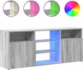 vidaXL szürke sonoma színű LED-es TV-szekrény 120 x 30 x 50 cm