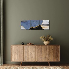 Kép - Texturált formák (órával) (90x30 cm)