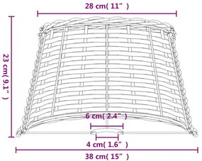 barna fonott lámpaernyő Ø38 x 23 cm