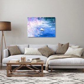 Kép - Varázslatos tó (üvegen) (70x50 cm)
