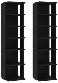 2 db fekete cipősszekrény 27,5 x 27 x 102 cm