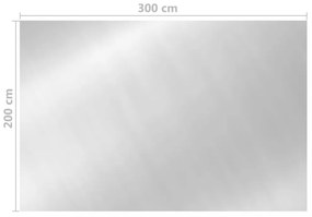 ezüst polietilén medencetakaró 300 x 200 cm