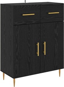 vidaXL Széf fiókkal Fekete tölgy 69,5 x 34 x 90 cm Faanyag