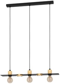 Eglo 43752 - Csillár zsinóron BRAMERTON 3xE27/40W/230V