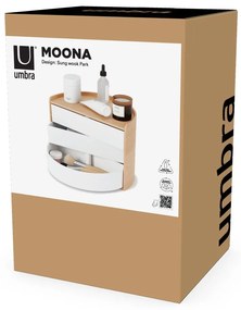 Natúr színű forgó fürdőszobai rendszerező Moona – Umbra