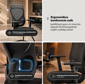 Fekete tárgyalószék ORBIT