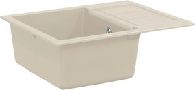 vidaXL Mosogató Bézs 620 x 500 mm 80% Kvarc és 20% Gyanta