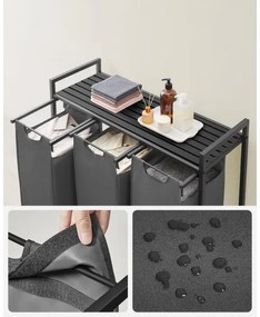 REX szennyeskosár fekete/szürke