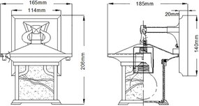 Quintiesse MORRIS QN-MORRIS-S Fali lámpa 1x60W/E27 IP44