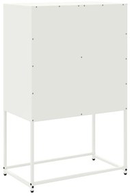 fehér acél magasszekrény 68,5 x 38,5 x 107 cm