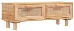 Barna szerelt fa és tömör fenyőfa dohányzóasztal 80x40x30 cm