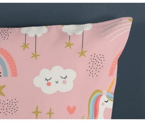 Kék-rózsaszín egyszemélyes pamut gyerek ágyneműhuzat 140x200 cm Suus – Good Morning