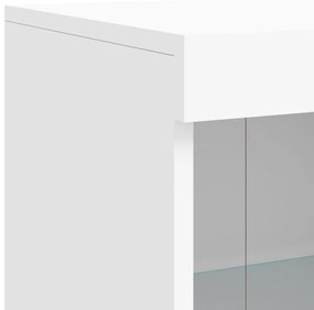 fehér tálalószekrény LED-világítással 81 x 37 x 100 cm