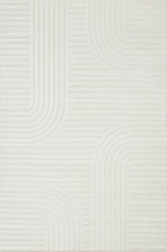 Krémszőnyeg Kétszintes Geometria Csíkok Vonalak A Nappaliba Misha 140x190 cm