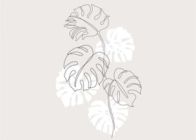 Kép - Vonalkép monstera N⁰3 (70x50 cm)