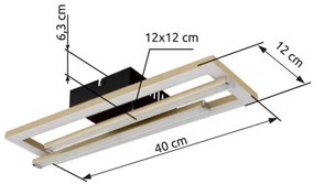 Globo 672843G - LED Mennyezeti lámpa HIGHWAY LED/24W/230V
