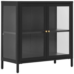 Fekete fém tálalószekrény 80x80 cm Dalby – House Nordic