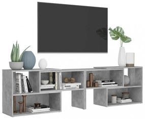 betonszürke szerelt fa TV-szekrény 149 x 30 x 52 cm