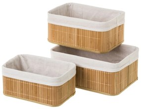 Bambusz tárolókosár szett 3 db-os Natural Way – Casa Selección