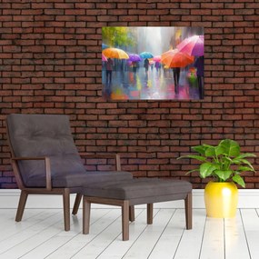 Üveg kép - Esős nap (70x50 cm)