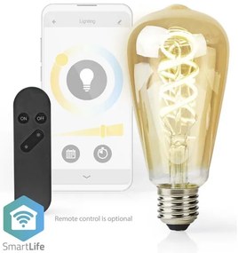 Nedis WIFILRT10ST64 - LED Dimmelhető izzó ST64 E27/4,9W/230V Wi-Fi 1800-6500K
