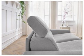 Világosszürke kinyitható kanapé 215 cm Monaco – Bobochic Paris