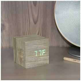 Digitális ébresztőóra Wooden Cube Click – Gingko