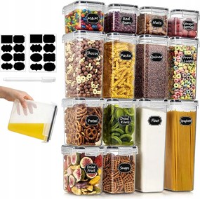 Konyhai ételtároló doboz szett 14 db-os légmentesen záródó tartály