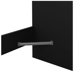 Fekete franciaágy 160x200 cm Naia – Tvilum