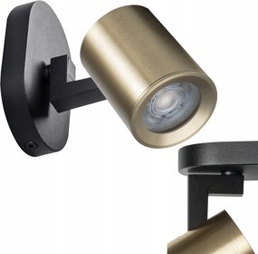 Mennyezeti Led fali lámpa Laurin 1OW GU10 Alumínium Fekete-Arany