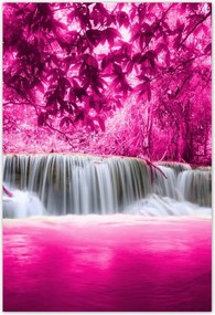 Poszterek 105x155 Rózsaszín vízesés