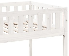 fehér tömör fenyőfa gyerekágy matrac nélkül 90 x 190 cm