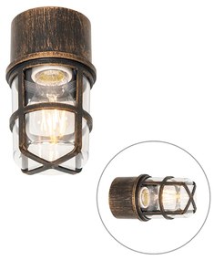 Vintage kültéri fali lámpa fekete IP54 - Kiki