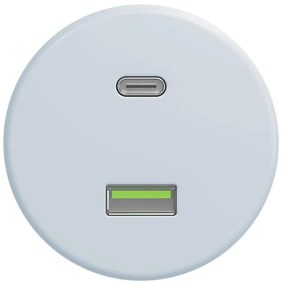 Kliklap - Retro USB aljzat A+C keret nélkül, kék