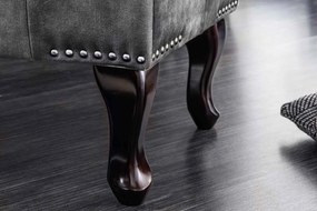 Design puff Chesterfield szürke bársony