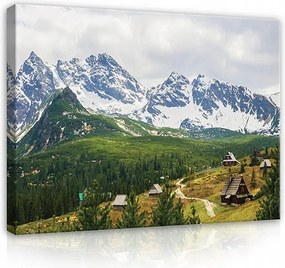 Vászonkép nappali fal Hegyek 3D Kilátás 120x80