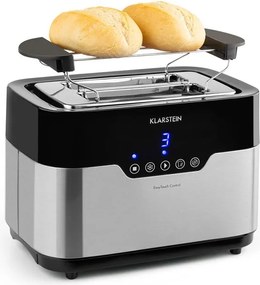 Klarstein Arabica, kenyérpirító, 920 W, LED kijelző, érintőképernyő, rozsdamentes acél