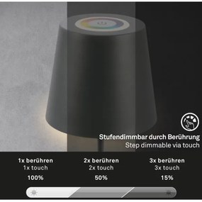 Briloner 7507015 - LED RGBW töltős asztali lámpa LED/2,5W/5V IP44 antracit