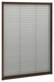 barna alumínium pliszé ablakszúnyogháló 80 x 120 cm