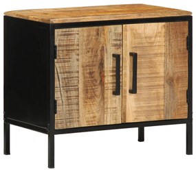 Éjjeli Szekrények 2 db 50x30x45 cm Tömör Fa Durva Mangó