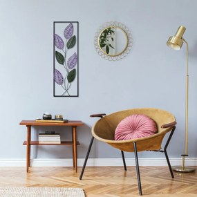 Leaf fém fali dekoráció, 90×32 cm