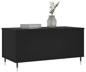 fekete szerelt fa dohányzóasztal 90x44,5x45 cm