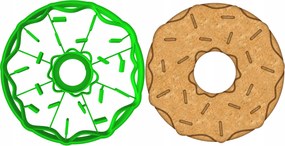 Mézeskalács lyukasztó forma Zsíros Csütörtök Donut fánk 8cm